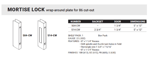 1-MORTISE LOCK wrap-around plate for 86 cut-out-1